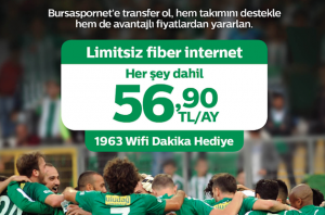 Türk Telekom BursaSporNet, Bursaspor’lulara Özel Evde İnternet Paketi