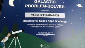 NASA SPACE APP CHALLENGE’ta OrtaOkul Öğrencisi 1. Oldu