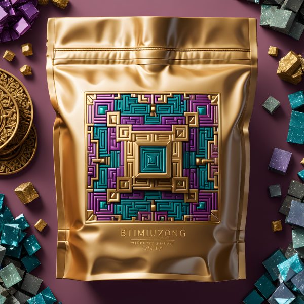 Luxury gold packaging with a maze