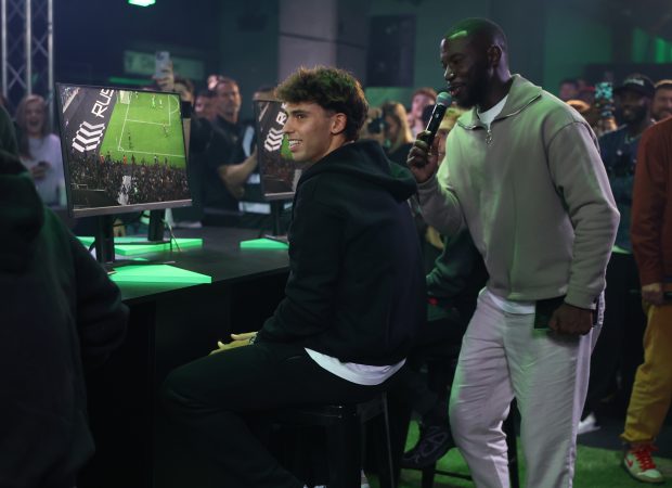 Jao Felix and Harry Pinero during EA FC 25 Clubhouse London launch event to celebrate the release of EA FC 25.<br />
26 September 2024<br />
Picture By Richard Pelham