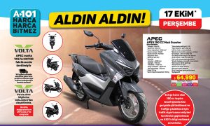 A101 17 Ekim’de Uygun Fiyatlı Maxi Scooter’ı Satışa Sunuyor