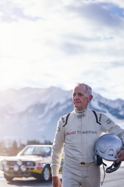 Two-time German rally champion Harald Demuth will pilot a 1984 Audi Sport quattro Rallye at the FAT ICE RACE in Zell am See, Austria (February 1, 2025).