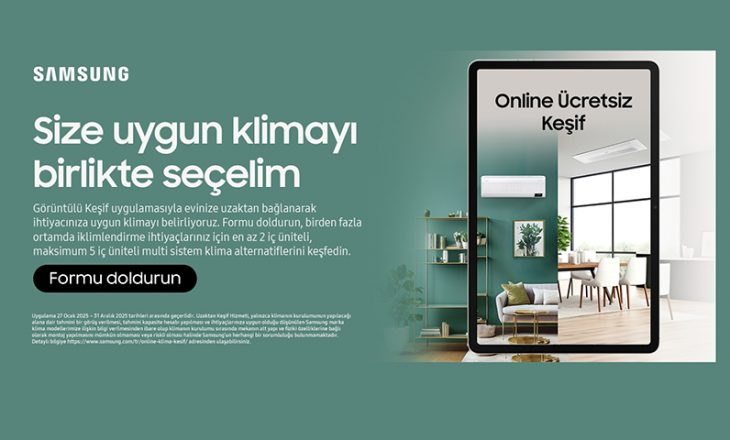 Samsung, Online Görüntülü Keşif Hizmeti ile klima seçiminde ücretsiz uzaktan uzman desteği sunuyor